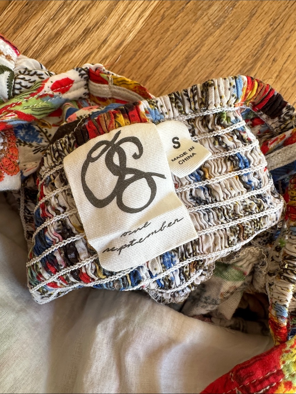 Anthropologie One September Floral Boho Babydoll Tank Top Size S - Picture 2 of 3